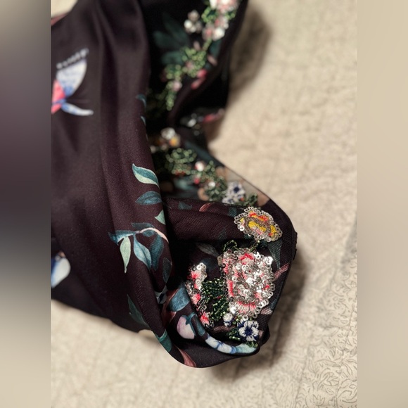 Marchesa Strapless Floral Gown - Picture 12 of 12